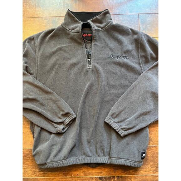 Snap On Mens Gray 1/4 Zip Long Sleeve Mid Weight Fleece Size XL - Picture 1 of 7
